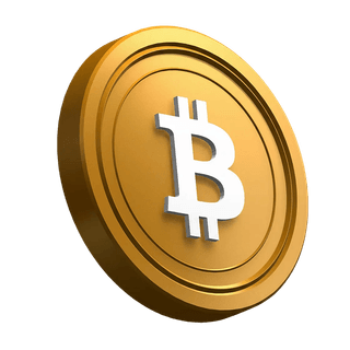 Nachylona moneta Bitcoin (BTC) w projekcie sekcji hero